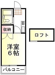 ベルメゾン志木 1Kの間取図画像