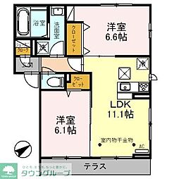 ウィステリア 2LDKの間取図画像