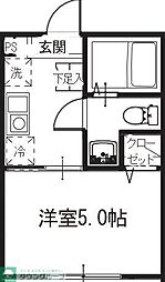 MELDIA入間市 1Kの間取図画像