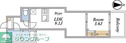Rose Garden 1LDKの間取図画像
