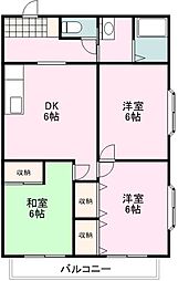 オータムヒルズ 3DKの間取図画像