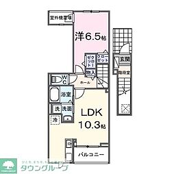 ヒカルサ狭山広瀬台サウス 1LDKの間取図画像