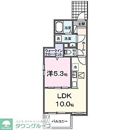 ル.リアンk-2 1LDKの間取図画像
