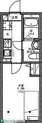 KEIAI RESIDENCE 清瀬III 1Kの間取図画像