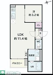 Jack matobakitaI 1LDKの間取図画像