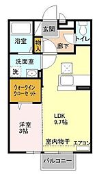 チェリーセージ 1LDKの間取図画像