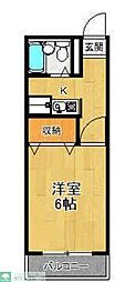 カーサ・カリートA 1Kの間取図画像