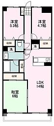 エランドールけやき 3LDKの間取図画像