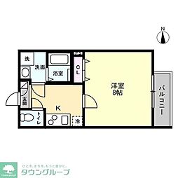 スリジエ狭山ヶ丘 1Kの間取図画像