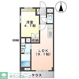エルディア 1LDKの間取図画像