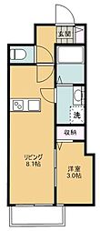 D Stage花園 1LDKの間取図画像