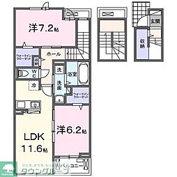 ベル・ファミーユ 2LDKの間取図画像