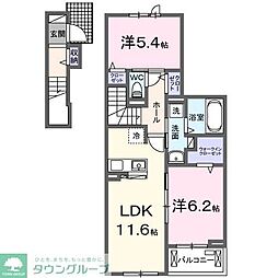 ベル・ファミーユ 2LDKの間取図画像