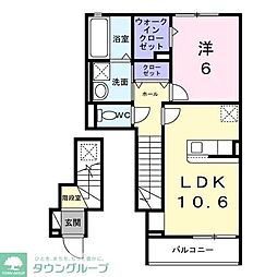 ファミリア・フェリス 1LDKの間取図画像