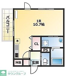 ヴェルデ ワンルームの間取図画像