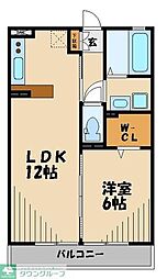 ニューランホープ 1LDKの間取図画像