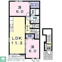 プラムガーデン 2LDKの間取図画像