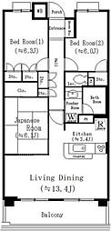 UURコート志木 3LDKの間取図画像