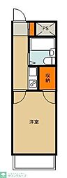 ワンオーナイン 1Kの間取図画像