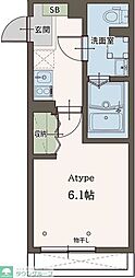 Agrande HibarigaokaII(エイグランひばりが丘II) 1Kの間取図画像