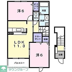 ヴィレングランツ 2LDKの間取図画像