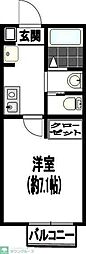 ノエル狭山ヶ丘 1Kの間取図画像