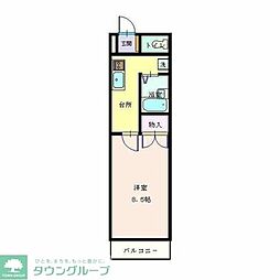 メゾンローゼ 1Kの間取図画像