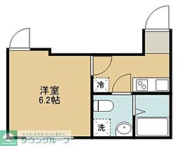 都営新宿線 瑞江駅 徒歩10分の賃貸アパート 1階1Kの間取り