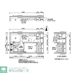東雲キャナルコートＣＯＤＡＮ12号棟 13階1LDKの間取り