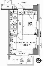 MFPRコート木場公園 1LDKの間取図画像