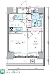 ジェノヴィア両国6グリーンヴェール 1LDKの間取図画像