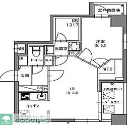 S-RESIDENCEOshiageBlossom 1LDKの間取図画像