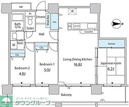 セルリアンホームズ勝どき 3LDKの間取図画像