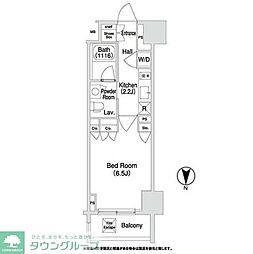 COMFORIA門前仲町 1Kの間取図画像
