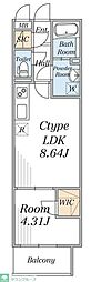 リブリ・曳舟II 1LDKの間取図画像