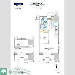 墨田区緑4丁目マンション 1DKの間取図画像
