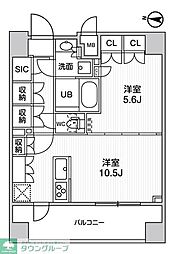ガリシア森下5 1LDKの間取図画像