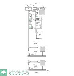 ブルックサイドレジデンス木場 2Kの間取図画像
