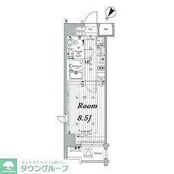 MAKES浅草イースト 1Kの間取図画像