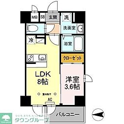 ラピス曳舟 1LDKの間取図画像