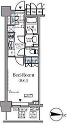 ParkAxis辰巳STAGE 1Kの間取図画像