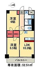 チェスナット西大島 2LDKの間取図画像