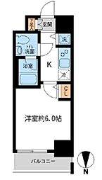 KDXレジデンス大島 1Kの間取図画像