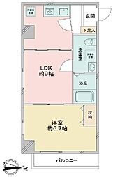 レジデンス錦糸町 1LDKの間取図画像