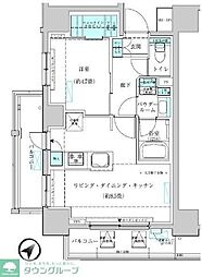 VIEQUBRIGHT蔵前 1LDKの間取図画像