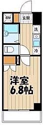 レジディア木場 1Kの間取図画像
