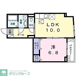 システィコート 1LDKの間取図画像