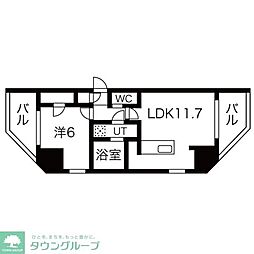 SEASONFLATS蔵前清住通り 1LDKの間取図画像