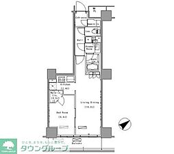 パークアクシス豊洲 1LDKの間取図画像
