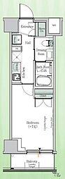 OneROOFResidence木場East 1Kの間取図画像